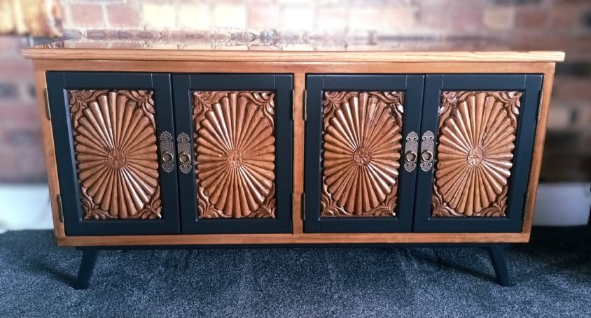 sunburst drinks cabinet.